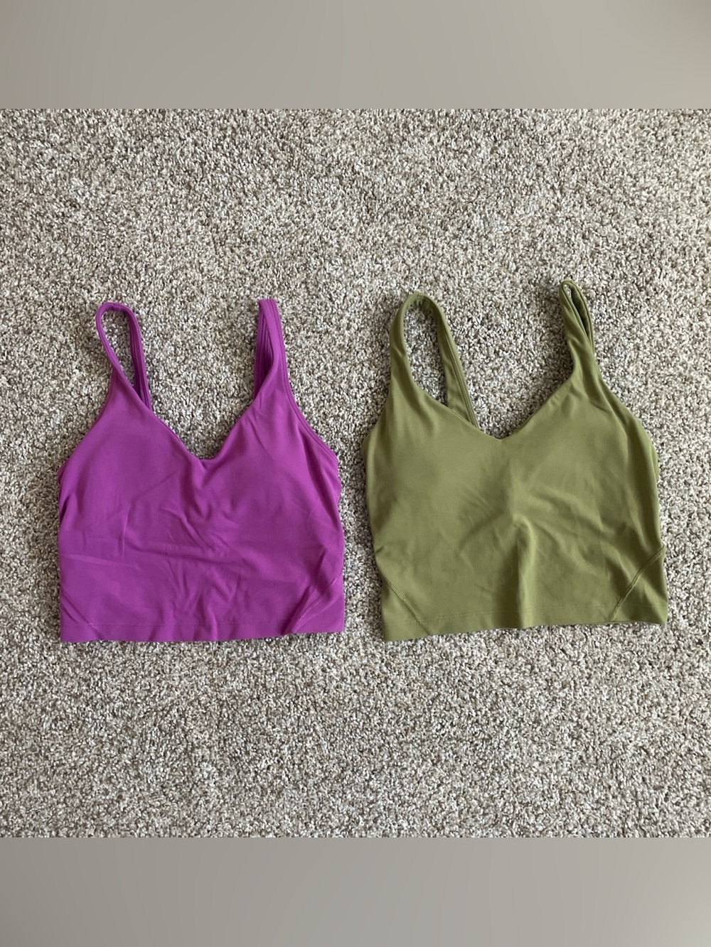 lululemon athletica Tank Tops in Magenta and Olive